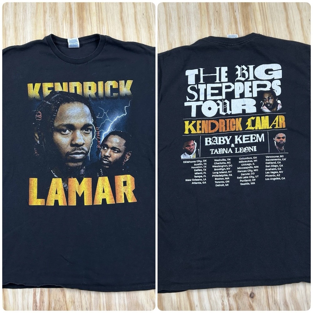 Kendrick Lamar T-Shirt (The Big Steppers Tour)‎ Baby Keem Rap Concert Tee Size L